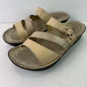 Alegria Colette Oat Iridescent Slide Comfort Shoes Size 37 6.5-7